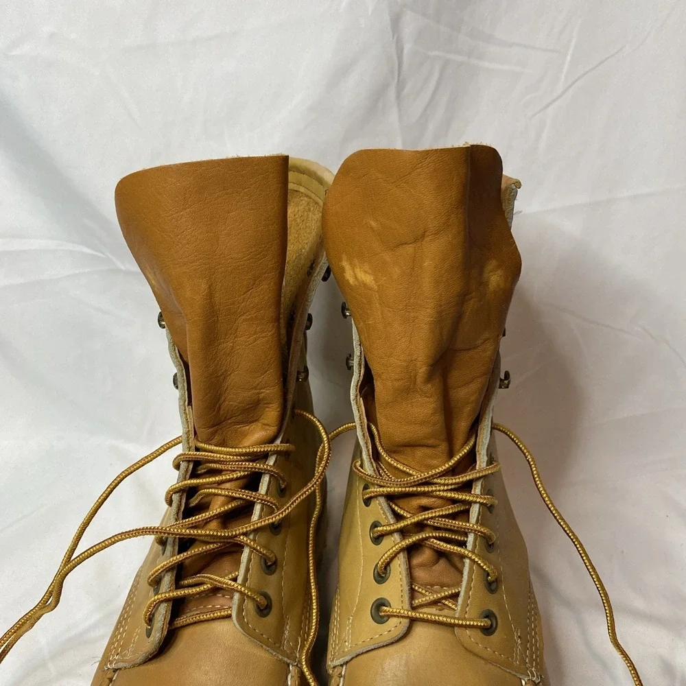 Vintage Sears Heritage Leather Soft Moc Toe Lace Up Boots Style 86255. Size 9D